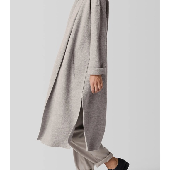 NEW EILEEN FISHER 
WOOL Coat 🧥  Gorgeous color 
APROX PIT - PIT 27”
LENGTH 45” - Picture 4 of 16